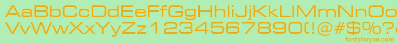 Square721ExtendedBt Font – Orange Fonts on Green Background