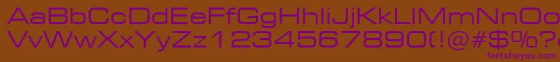 Square721ExtendedBt Font – Purple Fonts on Brown Background