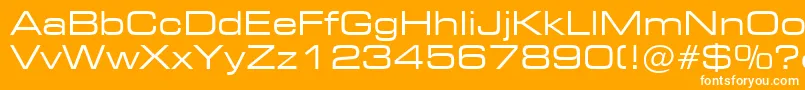Square721ExtendedBt Font – White Fonts on Orange Background