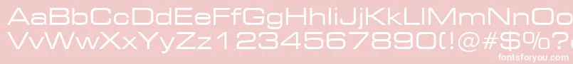 Police Square721ExtendedBt – polices blanches sur fond rose
