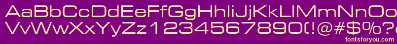 Square721ExtendedBt Font – Yellow Fonts on Purple Background