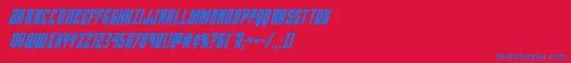 フォントViceroyboldital – 赤い背景に青い文字