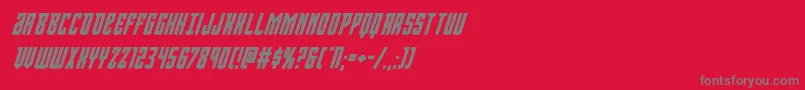 フォントViceroyboldital – 赤い背景に灰色の文字