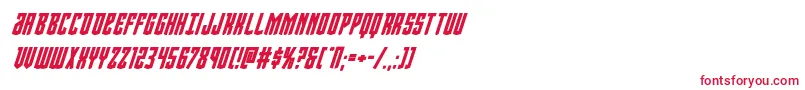 フォントViceroyboldital – 白い背景に赤い文字