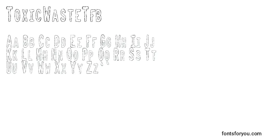 ToxicWasteTfb font – alphabet, numbers, special characters