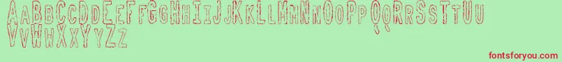 ToxicWasteTfb Font – Red Fonts on Green Background