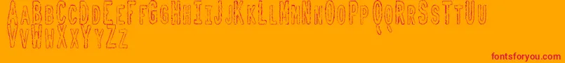 ToxicWasteTfb Font – Red Fonts on Orange Background