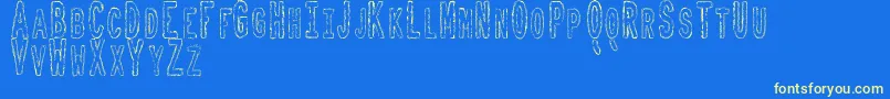 ToxicWasteTfb Font – Yellow Fonts on Blue Background