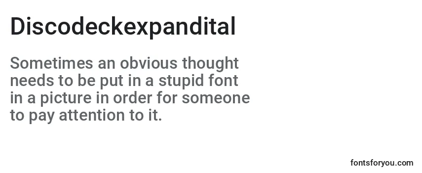Discodeckexpandital Font