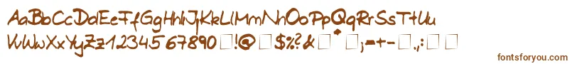Шрифт Dani – коричневые шрифты на белом фоне