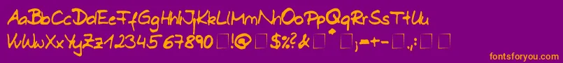Dani Font – Orange Fonts on Purple Background