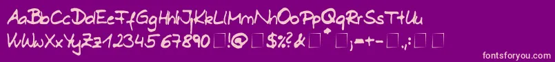 Dani Font – Pink Fonts on Purple Background