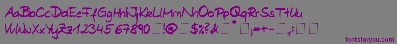 Шрифт Dani – фиолетовые шрифты на сером фоне