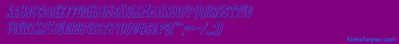 Blackgunk3Dital Font – Blue Fonts on Purple Background