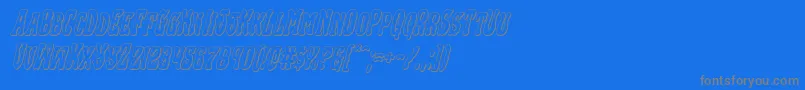 Blackgunk3Dital Font – Gray Fonts on Blue Background