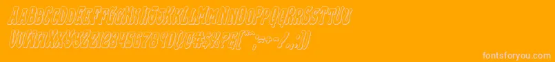 Blackgunk3Dital Font – Pink Fonts on Orange Background