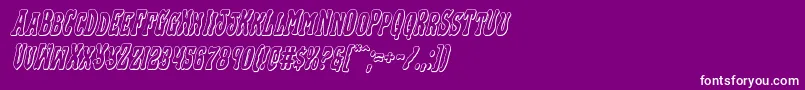 Blackgunk3Dital Font – White Fonts on Purple Background