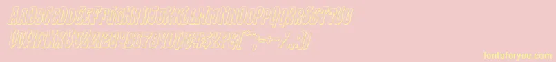 Blackgunk3Dital-Schriftart – Gelbe Schriften auf rosa Hintergrund