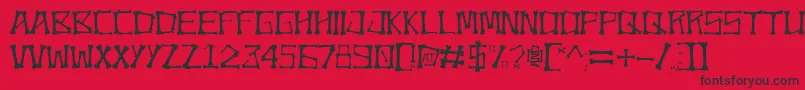 Bonez Font – Black Fonts on Red Background