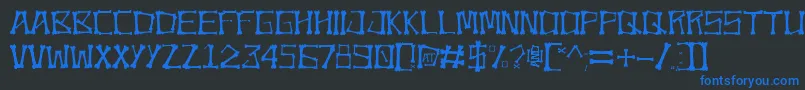 Bonez Font – Blue Fonts on Black Background
