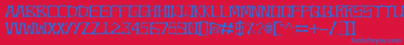 Weitere Informationen zur Bonez-Schriftart Bonez-Schriftart – Blaue Schriften auf rotem Hintergrund