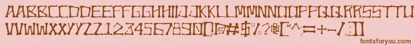 Bonez Font – Brown Fonts on Pink Background