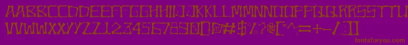 Bonez Font – Brown Fonts on Purple Background
