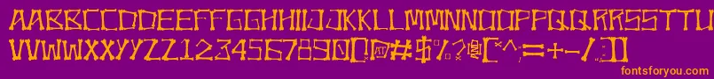 Bonez Font – Orange Fonts on Purple Background
