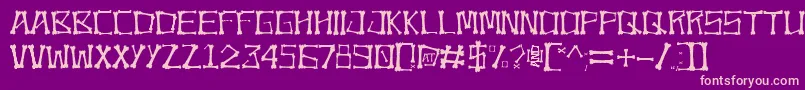 Bonez Font – Pink Fonts on Purple Background