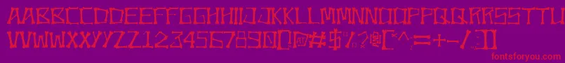 Bonez Font – Red Fonts on Purple Background