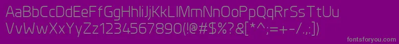 フォントPlanerReg – 紫の背景に灰色の文字