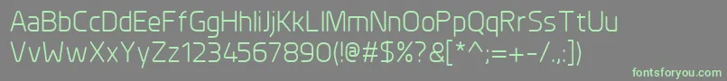 Czcionka PlanerReg – zielone czcionki na szarym tle
