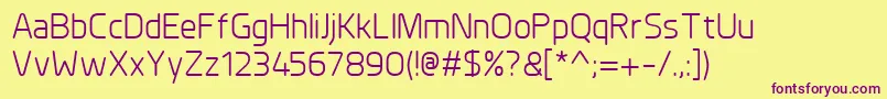 Шрифт PlanerReg – фиолетовые шрифты на жёлтом фоне