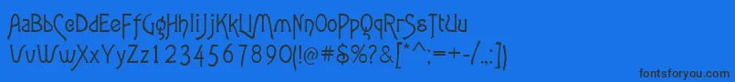 Agatha Font – Black Fonts on Blue Background