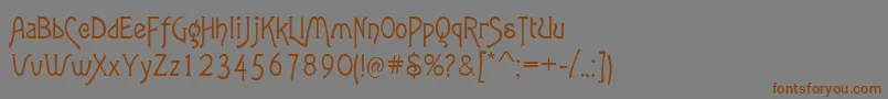 Agatha Font – Brown Fonts on Gray Background