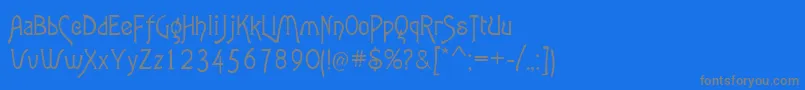 Agatha Font – Gray Fonts on Blue Background