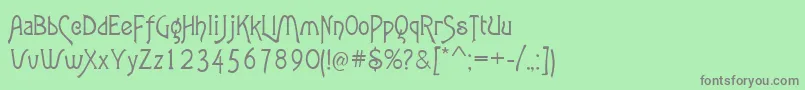Agatha Font – Gray Fonts on Green Background
