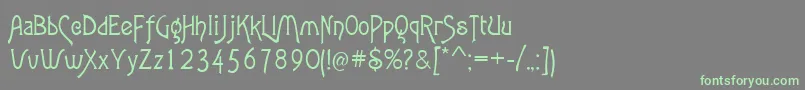 Agatha Font – Green Fonts on Gray Background