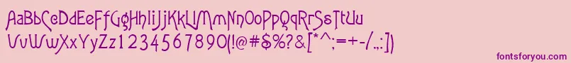 Agatha Font – Purple Fonts on Pink Background