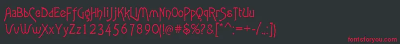 Agatha Font – Red Fonts on Black Background