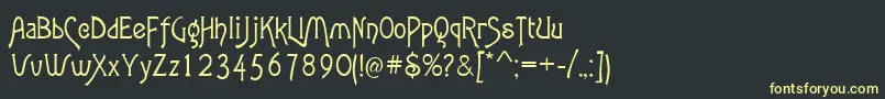 Agatha Font – Yellow Fonts on Black Background