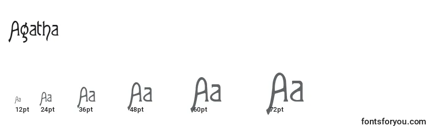 Agatha Font Sizes