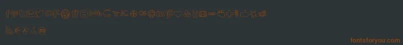 fuente SocialMediaIcons – Fuentes Marrones Sobre Fondo Negro