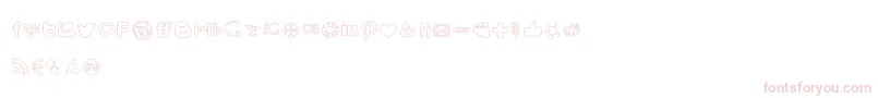 SocialMediaIcons Font – Pink Fonts on White Background