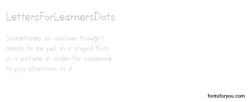 Шрифт LettersForLearnersDots