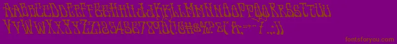 Instantzenleft Font – Brown Fonts on Purple Background