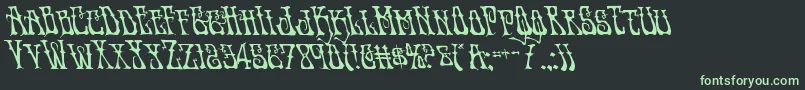 Instantzenleft Font – Green Fonts on Black Background