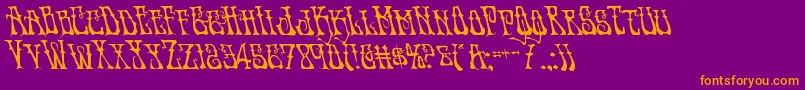 Instantzenleft Font – Orange Fonts on Purple Background