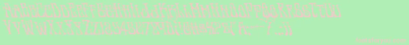 Instantzenleft Font – Pink Fonts on Green Background