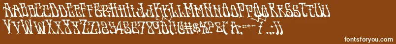 Instantzenleft Font – White Fonts on Brown Background